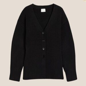 H&M Rib-knit cardigan black